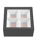 SLV LED Outdoor Deckenaufbauleuchte S-CUBE, IP65 IK04, 15W 2700/3000K (CCT Swich) 1000/1200lm 80�, dimmbar, starr, anthrazit