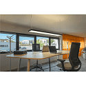 LED Pendelleuchte WORKLIGHT PRO 150, 80� - 115�, 150cm, 59W, 4000K, 7200lm, IP20, DALI dimmbar, schwarz