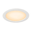 Abdeckung f�r Deckeneinbauleuchte DOWNLIGHT V 200, � 21.4cm / 2.5cm, flach, wei�