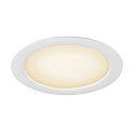 Abdeckung f�r Deckeneinbauleuchte DOWNLIGHT V 200, � 21.4cm / 2.5cm, flach, wei�
