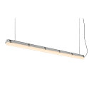 SLV LED Feuchtraum-Wannenleuchte WATERPROOF V 1500 ON-OFF, IP66 IK08, 18-32W (multi) 3000/4000K, CRI 80, schaltbar, grau