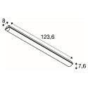 SLV LED Feuchtraum-Wannenleuchte WATERPROOF V 1200 DALI, IP66 IK08, 36W 4000K, CRI 80, dimmbar, grau