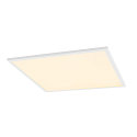 SLV LED Einlege-Deckenleuchte PANEL V 600 ON-OFF, IP54 IK03, 59.5cm, 34W 3000/4000K (CCT Switch), CRI 80, schaltbar, 85�, UGR<19