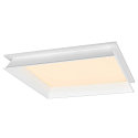 SLV LED Einlege-Deckenleuchte PANEL V 625 ON-OFF, IP54 IK03, 62cm, 34W 3000/4000K (CCT Switch), CRI 80, schaltbar, 85�, UGR<19
