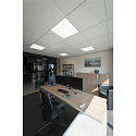 SLV LED Einlege-Deckenleuchte PANEL V 625 ON-OFF, IP54 IK03, 62cm, 34W 3000/4000K (CCT Switch), CRI 80, schaltbar, 85�, UGR<19