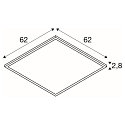SLV LED Einlege-Deckenleuchte PANEL V 625 DALI, IP54 IK03, 62cm, 34W 3000/4000K (CCT Switch)  85�, CRI 80, UGR <19, dimmbar