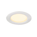 SLV LED Deckeneinbauleuchte DOWNLIGHT V 100, IP54, 6W 3000/4000K (CCT Switch) 105�, CRI 80, exkl. Einbauring, schwarz