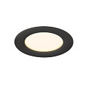SLV LED Deckeneinbauleuchte DOWNLIGHT V 100, IP54, 6W 3000/4000K (CCT Switch) 105�, CRI 80, exkl. Einbauring, schwarz