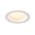 SLV LED Deckeneinbauleuchte DOWNLIGHT V 100, IP54, 6W 3000/4000K (CCT Switch) 105�, CRI 80, exkl. Einbauring, schwarz