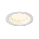 SLV LED Deckeneinbauleuchte DOWNLIGHT V 100, IP54, 6W 3000/4000K (CCT Switch) 105�, CRI 80, exkl. Einbauring, schwarz