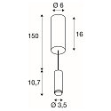 SLV LED Pendelleuchte LALU� MIX&MATCH Base, 150cm, 9,5W, 3000K, 680lm, IP20, dimmbar, bronze
