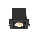 SLV LED Deckeneinbauleuchte KADUX SINGLE, 38�, 3000K, 770lm, IP20, quadratisch, dimmbar, schwarz