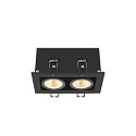 LED Deckeneinbauleuchte KADUX DOUBLE, 38�, 3000K, 1550lm, IP20, quadratisch, dimmbar, schwarz