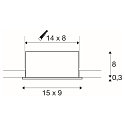 LED Deckeneinbauleuchte KADUX DOUBLE, 38�, 3000K, 1550lm, IP20, quadratisch, dimmbar, schwarz