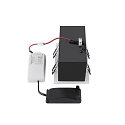 SLV LED Deckeneinbauleuchte KADUX DOUBLE, 38�, 3000K, 1550lm, IP20, quadratisch, dimmbar, wei�/schwarz