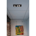 SLV LED Deckeneinbauleuchte KADUX TRIPLE, 38�, 3000K, 2350lm, IP20, quadratisch, dimmbar, schwarz