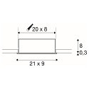 SLV LED Deckeneinbauleuchte KADUX TRIPLE, 38�, 3000K, 2350lm, IP20, quadratisch, dimmbar, schwarz