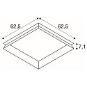 SLV Zubeh�r f�r PANEL 625 P / 625 V - Einbau-Montagerahmen, versenkt, wei�