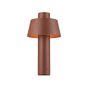 outdoor floor lamp PHOTONI 45 impact resistant, conical E27 IP65, rust dimmable