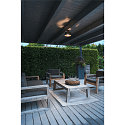 SLV outdoor ceiling luminaire PHOTONI with spacer, conical E27 IP65, black matt dimmable