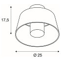 SLV outdoor ceiling luminaire PHOTONI with spacer, conical E27 IP65, black matt dimmable