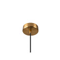 SLV Pendelleuchte PANTILO ROPE 27, � 27cm, Pendel 250cm, mit Baldachin, E27, gold