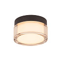 SLV LED Wand-/Deckenaufbauleuchte CYFT Badleuchte, 6,5W, 2700/3000/4000K, IP44, dimmbar, schwarz