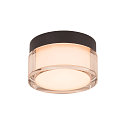SLV LED Wand-/Deckenaufbauleuchte CYFT Badleuchte, 6,5W, 2700/3000/4000K, IP44, dimmbar, schwarz