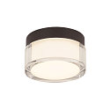 SLV LED Wand-/Deckenaufbauleuchte CYFT Badleuchte, 6,5W, 2700/3000/4000K, IP44, dimmbar, schwarz