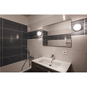 SLV LED Wand-/Deckenaufbauleuchte CYFT Badleuchte, 6,5W, 2700/3000/4000K, IP44, dimmbar, schwarz