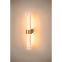 LED Wandaufbauleuchte LYGANT DOUBLE Badleuchte, 11W, 3000K, 800lm, IP44, messing