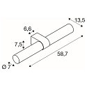 LED Wandaufbauleuchte LYGANT DOUBLE Badleuchte, 11W, 3000K, 800lm, IP44, messing