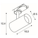SLV LED 3-Phasen Strahler NOBLO� SPOT, IP20 CRi >90, IP20, dimmbar, 6W 3000K 750lm 32�, wei�