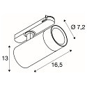 LED 3-Phasen Strahler TRACKSPOT V, IP20, 10/15/20W (multi), 2700/3000/4000K (CCT DIP), fokussierbar 24�-60�, CRI 90, wei�