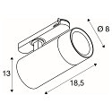 LED 3-Phasen Strahler TRACKSPOT V, IP20, 25/30/35W (multi), 2700/3000/4000K ((CCT DIP), fokussierbar 24�-60�, CRI 90, wei�