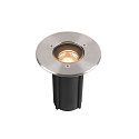LED Bodeneinbauleuchte DASAR� S, IP67 IK10, 4W 3000K 350lm 24�, schaltbar, schwenkbar, befahrbar, Edelstahl, rund