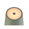 LED Akku-Tischleuchte VINOLINA TWO, IP65, � 11cm, konisch, 2W 2200-3000K (CCT Switch) 190m, Touch-Dimmer + Ladestation, gr�n