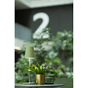LED Akku-Tischleuchte VINOLINA TWO, IP65, � 11cm, konisch, 2W 2200-3000K (CCT Switch) 190m, Touch-Dimmer + Ladestation, gr�n