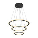 LED Pendelleuchte ONE FLAT TRIPLE, 300cm, 2700/3000K, 3500/3700lm, IP20, dimmbar, schwarz