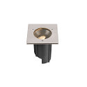 SLV floor recessed luminaire DASAR� M square, swivelling, DALI controllable, passable IP67, stainless steel dimmable