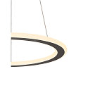 SLV LED Pendelleuchte ONE FLAT PD SINGLE PHASE, � 60cm, 23W 2700/3000K (CCT Switch), CRi >90, dimmbar, schwarz