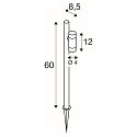 SLV LED Outdoor Erdspie�leuchte HELIA SLIM POLE SINGLE, 3000K, IP65, schwarz