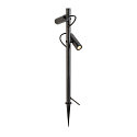 SLV LED Outdoor Erdspie�leuchte HELIA SLIM POLE DOUBLE, 3000K, IP65, schwarz