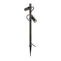 SLV LED Outdoor Erdspie�leuchte HELIA SLIM POLE DOUBLE, 3000K, IP65, schwarz
