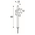 SLV LED Outdoor Erdspie�leuchte HELIA SLIM POLE DOUBLE, 3000K, IP65, schwarz