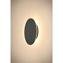LED Outdoor Wandleuchte D-RING M PHASE, 2700/3000K, IP65, schwarz