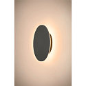 LED Outdoor Wandleuchte D-RING M PHASE, 2700/3000K, IP65, schwarz