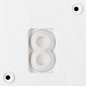 SLV outdoor wall luminaire Q-RING SENSOR with sensor, switchable IP54, white 