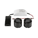 SLV Premium LED Modul NEW TRIA� 155 DOUBLE PHASE, 2er-Set, rund, IP20, 350mA, 2x 6W 2700K 1220lm 38�, dimmbar, schwarz