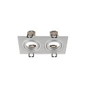 Deckeneinbauring NEW TRIA� 155, IP20, 17 x 9 x 4cm, 2-flammig, ohne LED Module + Treiber, aluminium